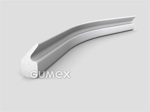 Silikonový mikroprofil tvarový, 20x11,1mm, hustota 450kg/m3, -60°C/+200°C, bílý